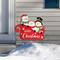 Glitzhome® 24" Metal Snowmen Riding Sleigh Yard Stake